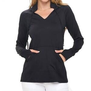 NEW NULL aryeh cuffed sleeve pullover top in black